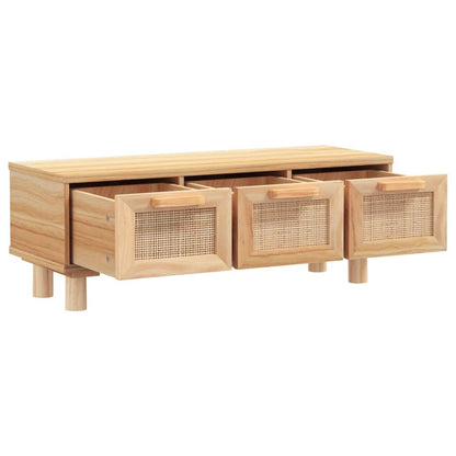 Salongbord Sofabord Brun 80x40x30 cm og heltre furu
