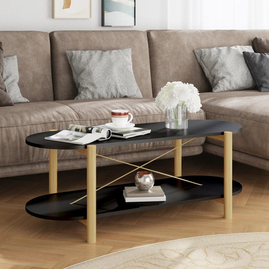 Salongbord Sofabord Svart 110x48x40 cm