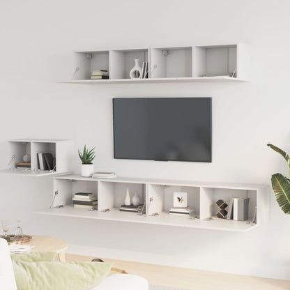 TV-Møbel Hvit TV-skap 2 deler