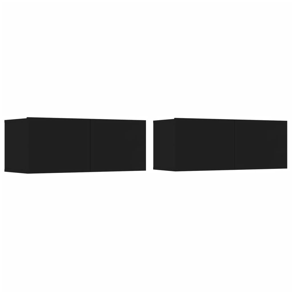 TV-Møbel Svart Tv-benksett 5 deler