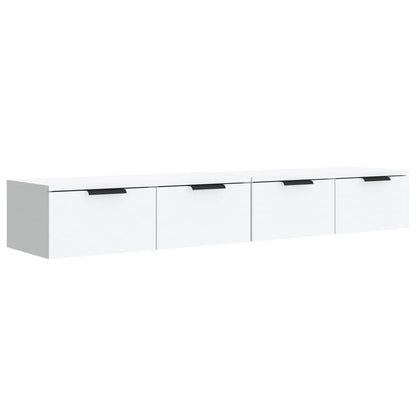 Veggskap Hvit 2 stk 68x30x20 cm