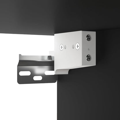 Veggskap Svart 2 stk 68x30x20 cm