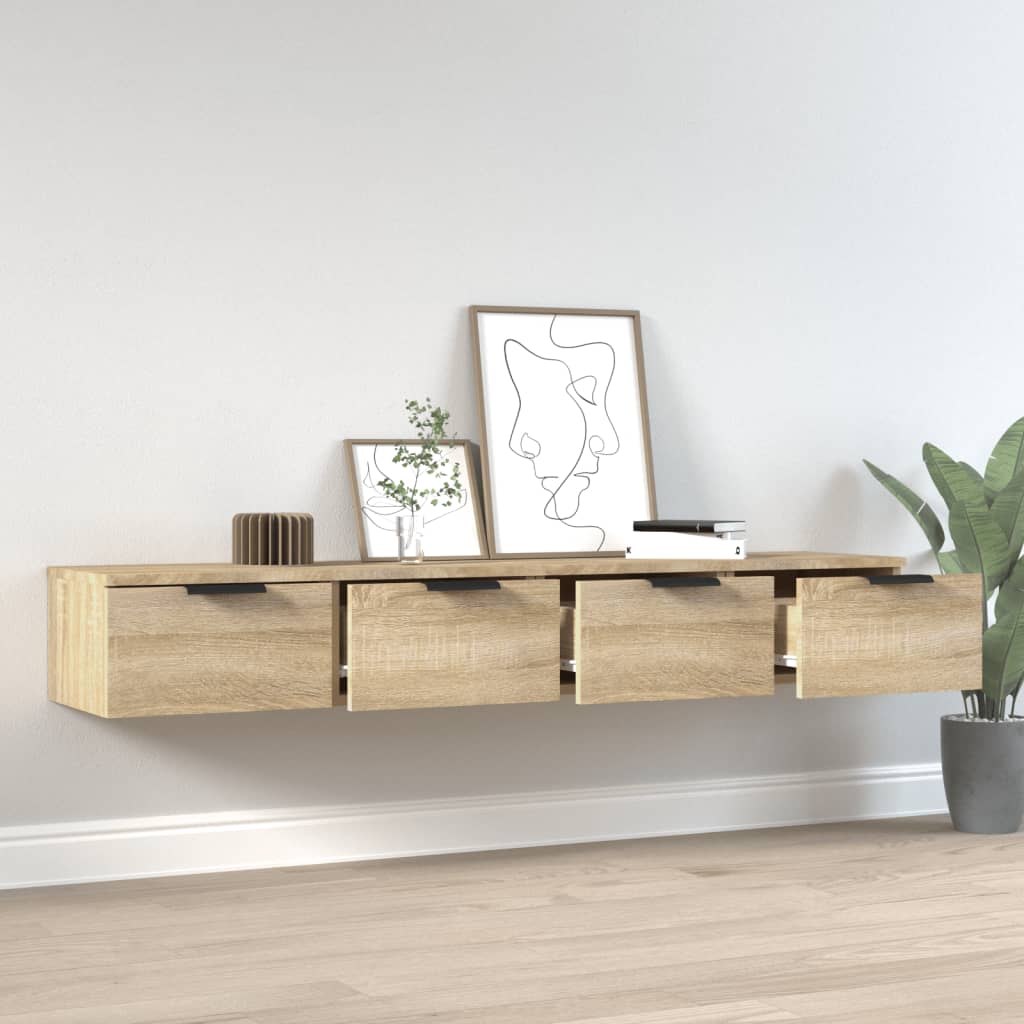Veggskap Sonoma Eik 2 stk 68x30x20 cm
