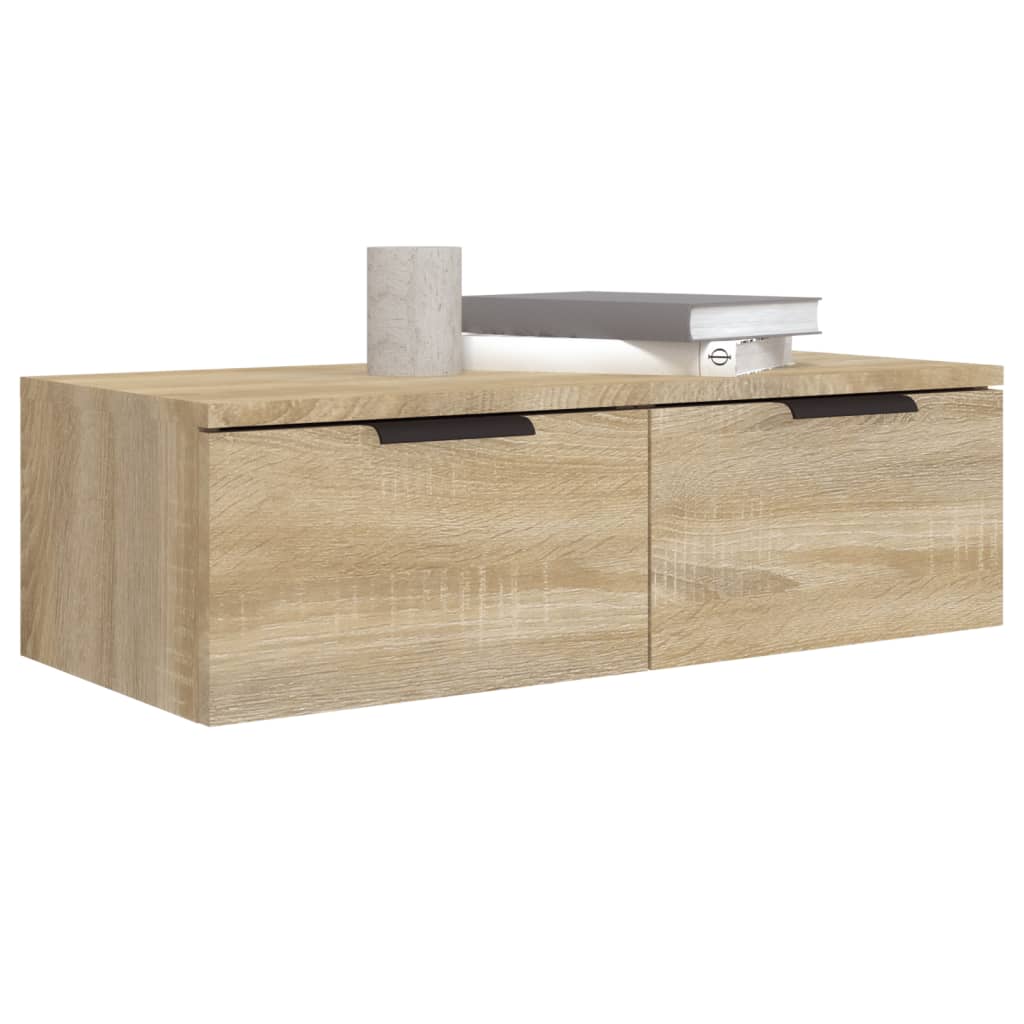 Veggskap Sonoma Eik 2 stk 68x30x20 cm