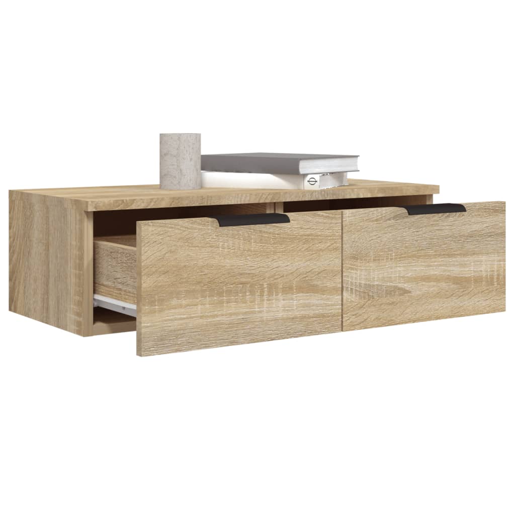Veggskap Sonoma Eik 2 stk 68x30x20 cm