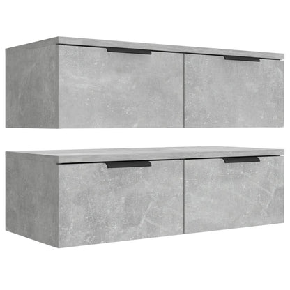 Veggskap Betonggrå 2 stk 68x30x20 cm