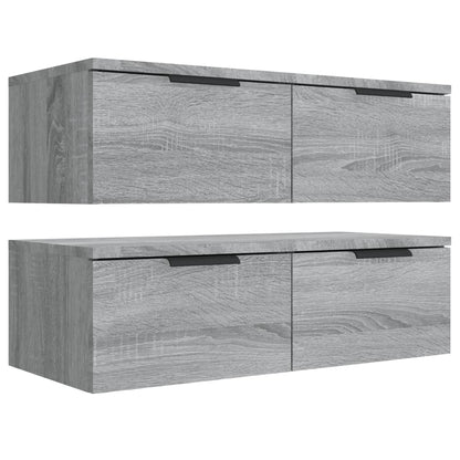 Veggskap Sonoma Grå 2 stk 68x30x20 cm