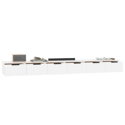Veggskap Hvit 2 stk 102x30x20 cm