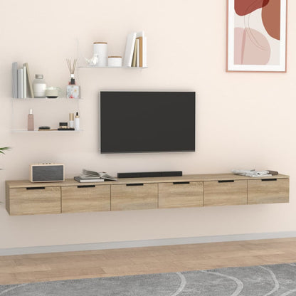 Veggskap Sonoma Eik 2 stk 102x30x20 cm