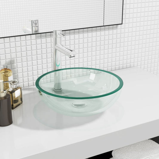 Baderomservant herdet glass 35x12 cm gjennomsiktig