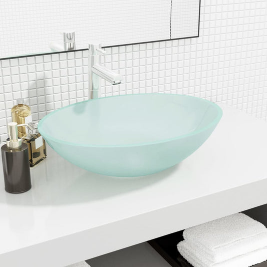 Baderomservant glass 50x37x14 cm frostet