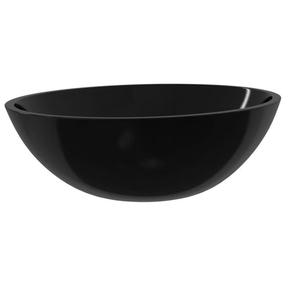 Baderomservant glass 50x37x14 cm svart