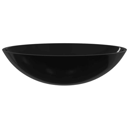 Baderomservant glass 50x37x14 cm svart