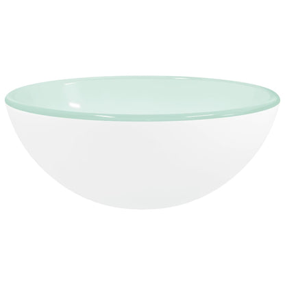 Baderomservant herdet glass 30x12 cm hvit