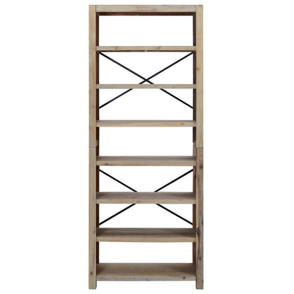 Bokhylle Tre 7 etasjer 80x30x200 cm heltre akasie