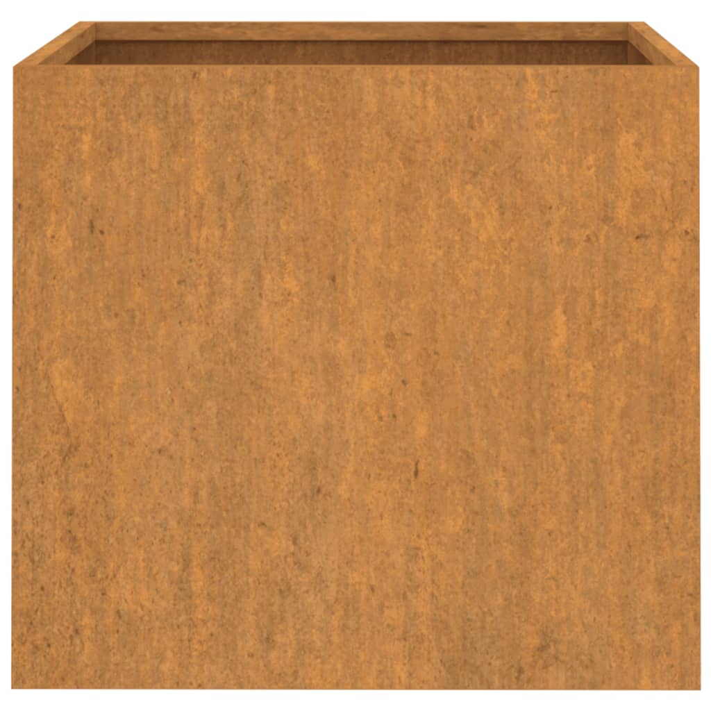 Utendørs Blomsterkasse Plantekasse Metall 49x47x46 cm cortenstål