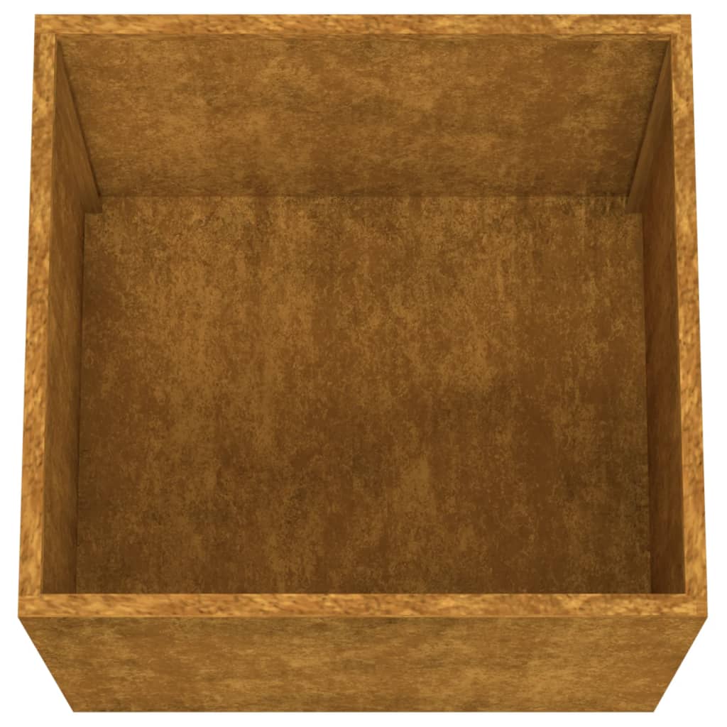 Utendørs Blomsterkasse Plantekasse Metall 49x47x46 cm cortenstål