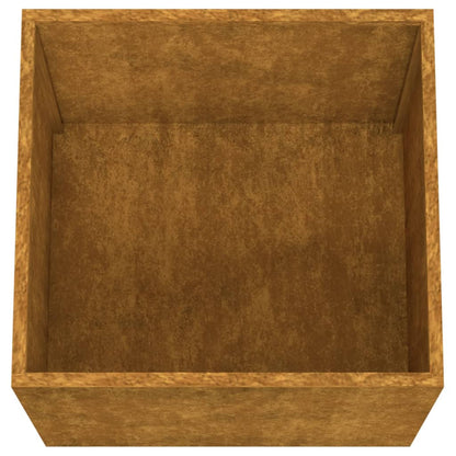 Utendørs Blomsterkasse Plantekasse Metall 49x47x46 cm cortenstål