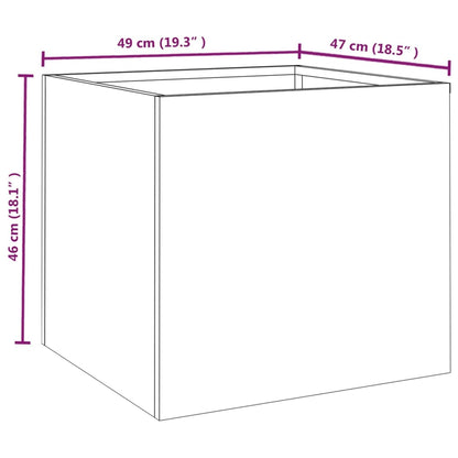 Utendørs Blomsterkasse Plantekasse Metall 49x47x46 cm cortenstål