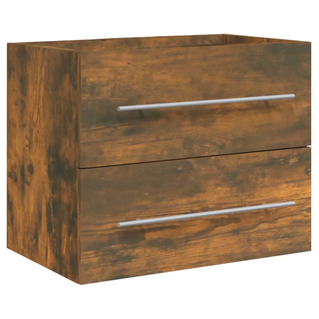 Servantskap Baderom med innebygd vask Røkt eik