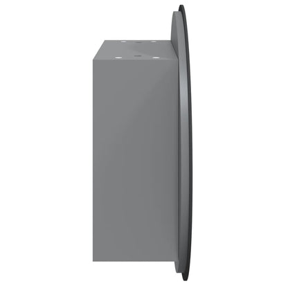 Baderomsspeil Baderomsskap med rundt speil og LED Grå 40x40x17,5 cm