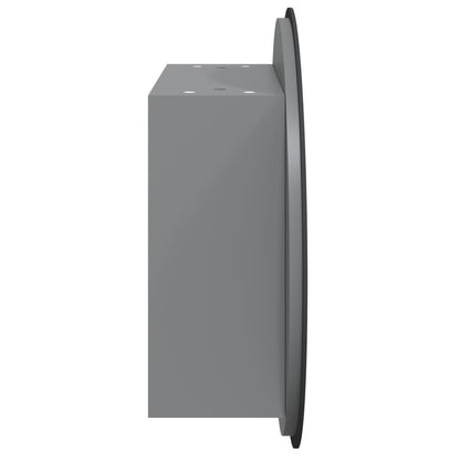 Baderomsspeil Baderomsskap med rundt speil og LED Grå 47x47x17,5 cm