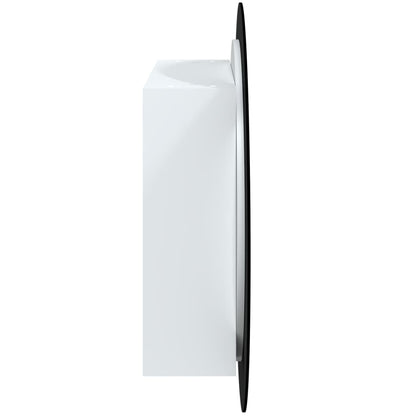 Baderomsspeil Baderomsskap med rundt speil og LED Hvit 54x54x17,5 cm
