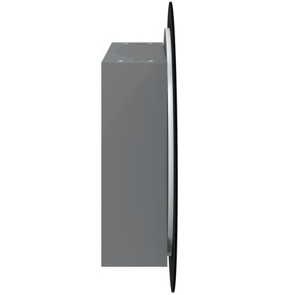 Baderomsspeil Baderomsskap med rundt speil og LED Grå 54x54x17,5 cm
