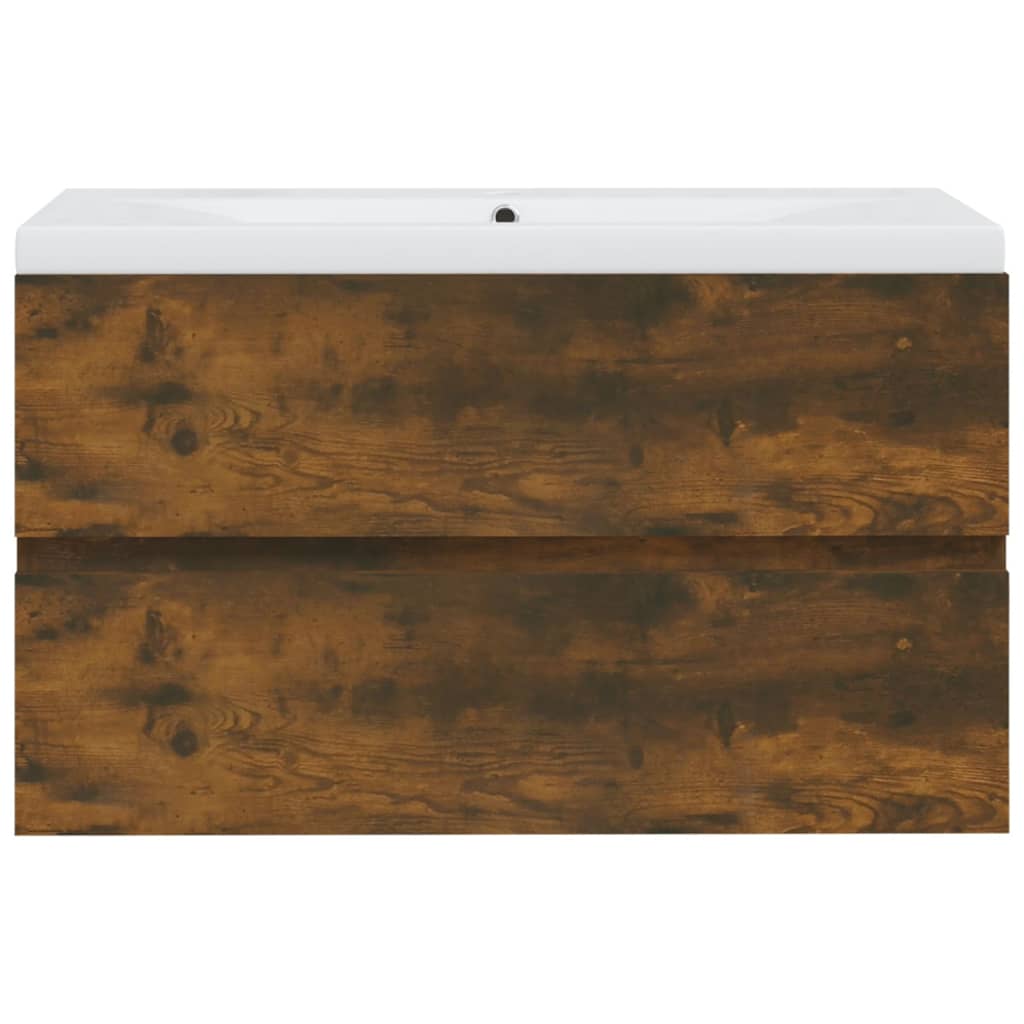 Servantskap Baderom med innebygd vask Røkt eik