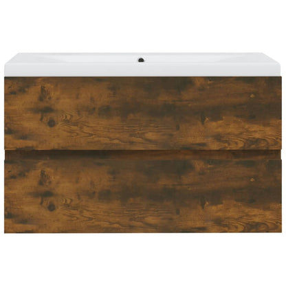 Servantskap Baderom med innebygd vask Røkt eik