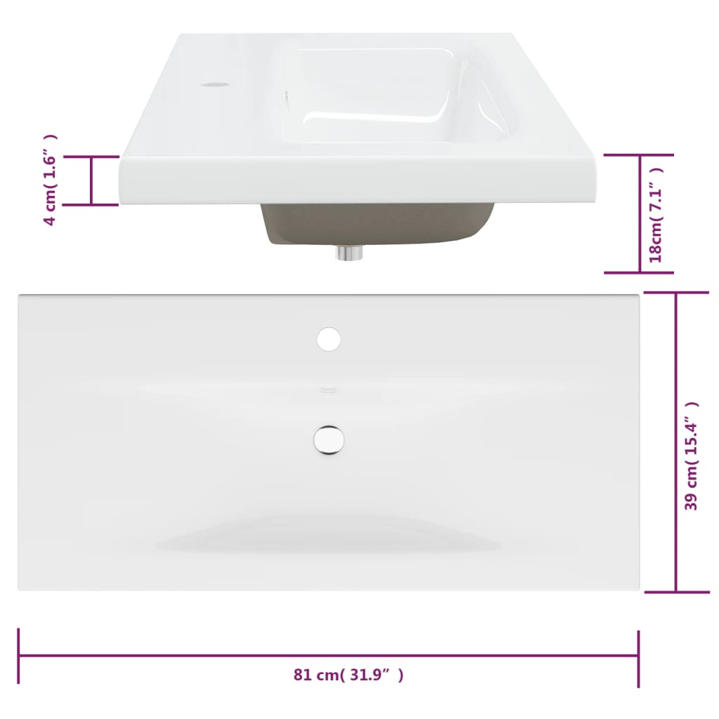 Servantskap Baderom med innebygd vask Sonoma Grå