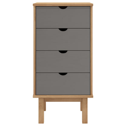 Kommode Brun og Grå OTTA 45x39x90 cm heltre furu