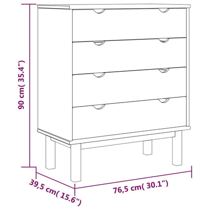Kommode Tre heltre furu OTTA 76,5x39,5x90 cm
