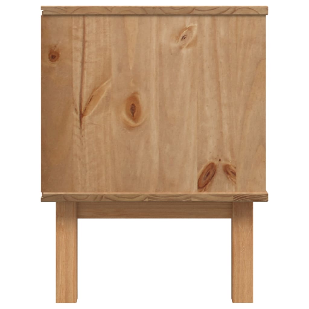 TV-benk OTTA brun og grå 113,5x43x57 cm heltre furu