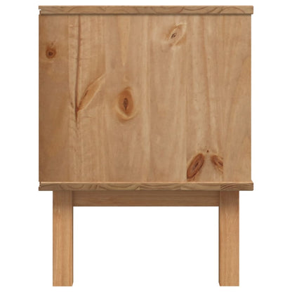 TV-benk OTTA brun og hvit 113,5x43x57 cm heltre furu