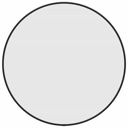 Veggspeil svart Ø 50 cm rund