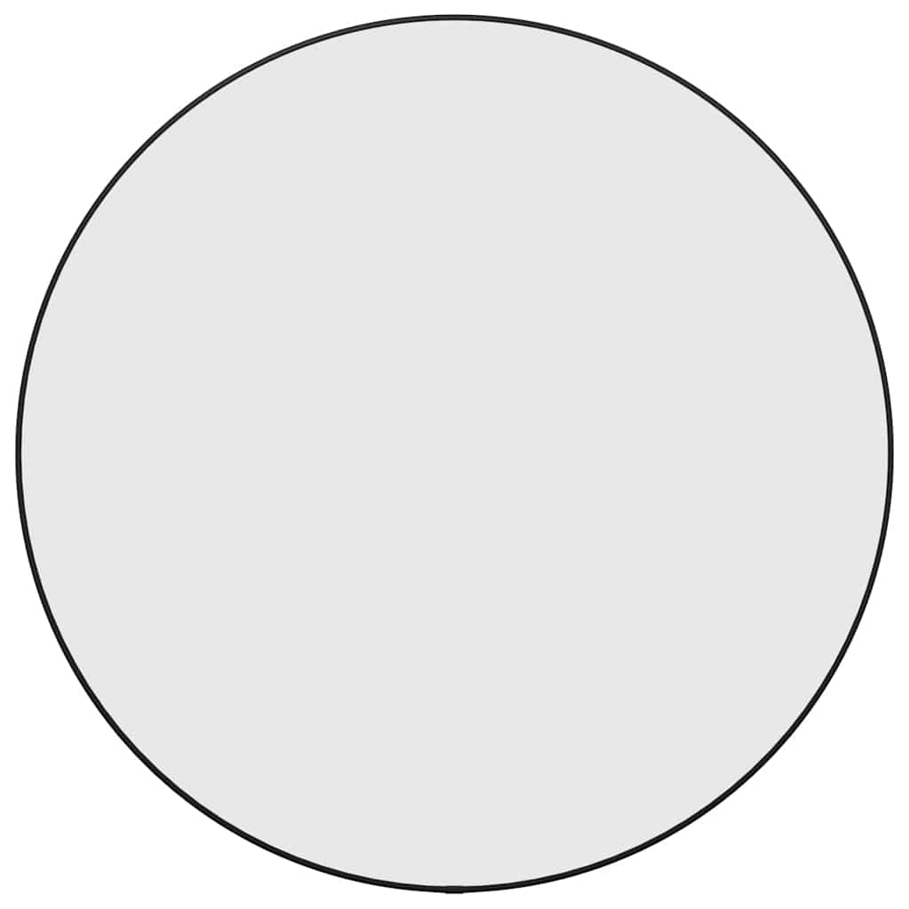 Veggspeil svart Ø 60 cm rund