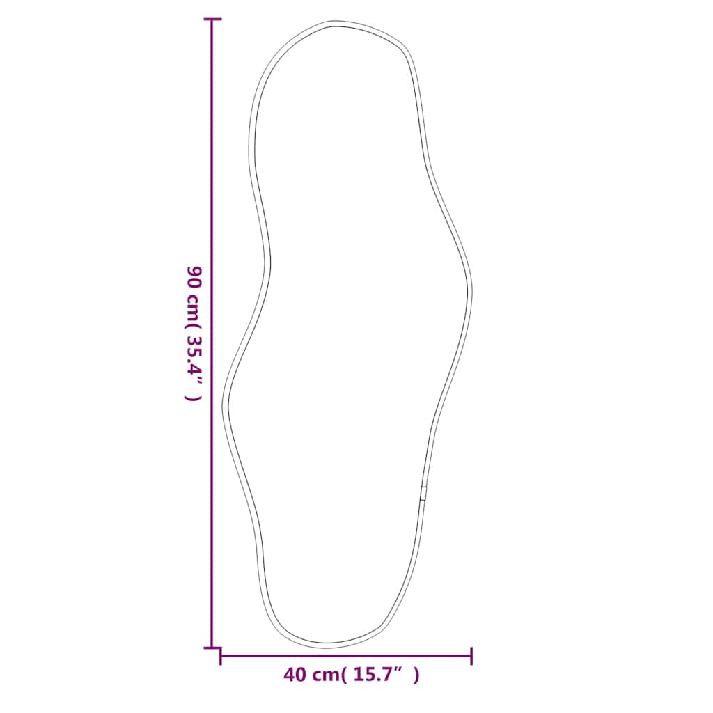 Veggspeil sølv 90x40 cm