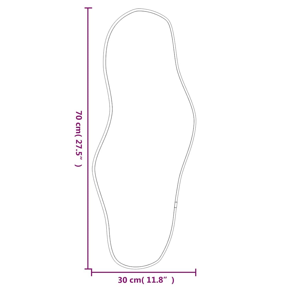 Veggspeil gull 70x30 cm