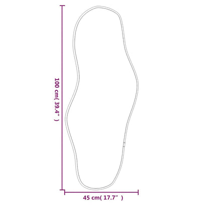 Veggspeil gull 100x45 cm