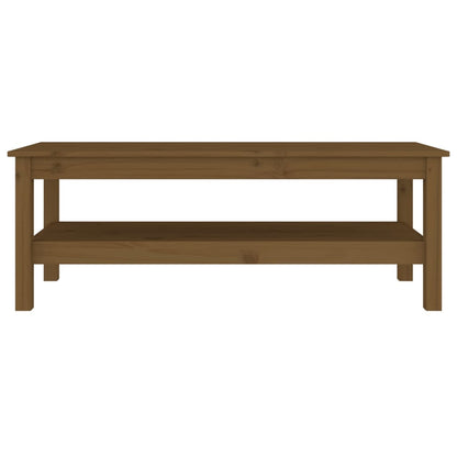 Salongbord Sofabord Tre heltre furu Honningbrun 110x50x40 cm
