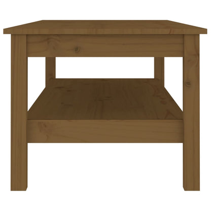 Salongbord Sofabord Tre heltre furu Honningbrun 110x50x40 cm