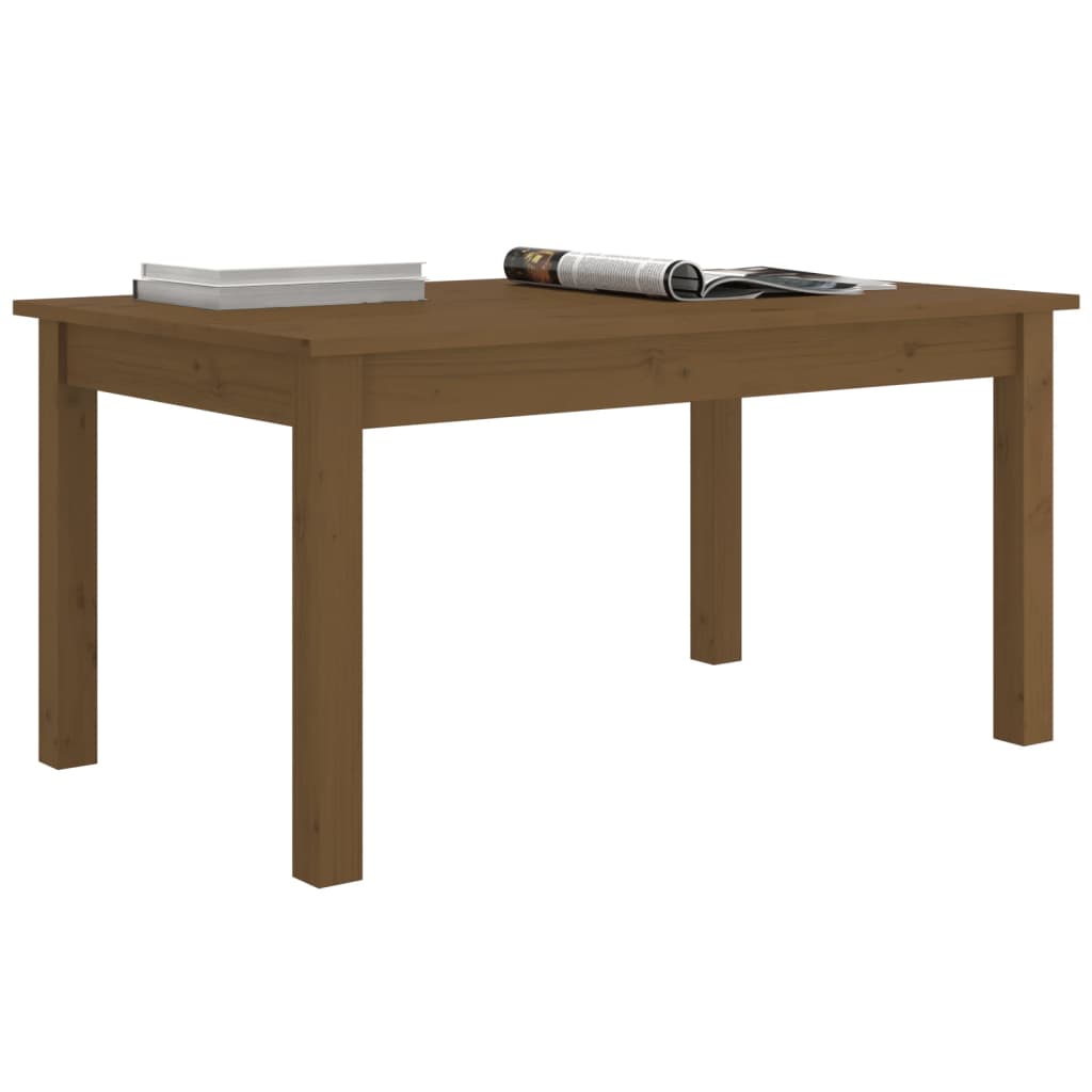 Salongbord Sofabord Tre heltre furu Honningbrun 80x50x40 cm