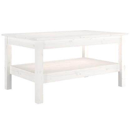 Salongbord Sofabord Hvit 80x50x40 cm heltre furu