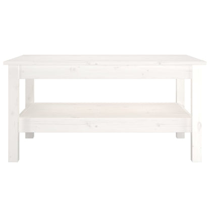 Salongbord Sofabord Hvit 80x50x40 cm heltre furu