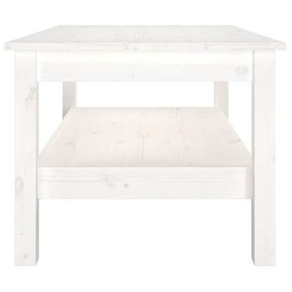 Salongbord Sofabord Hvit 80x50x40 cm heltre furu