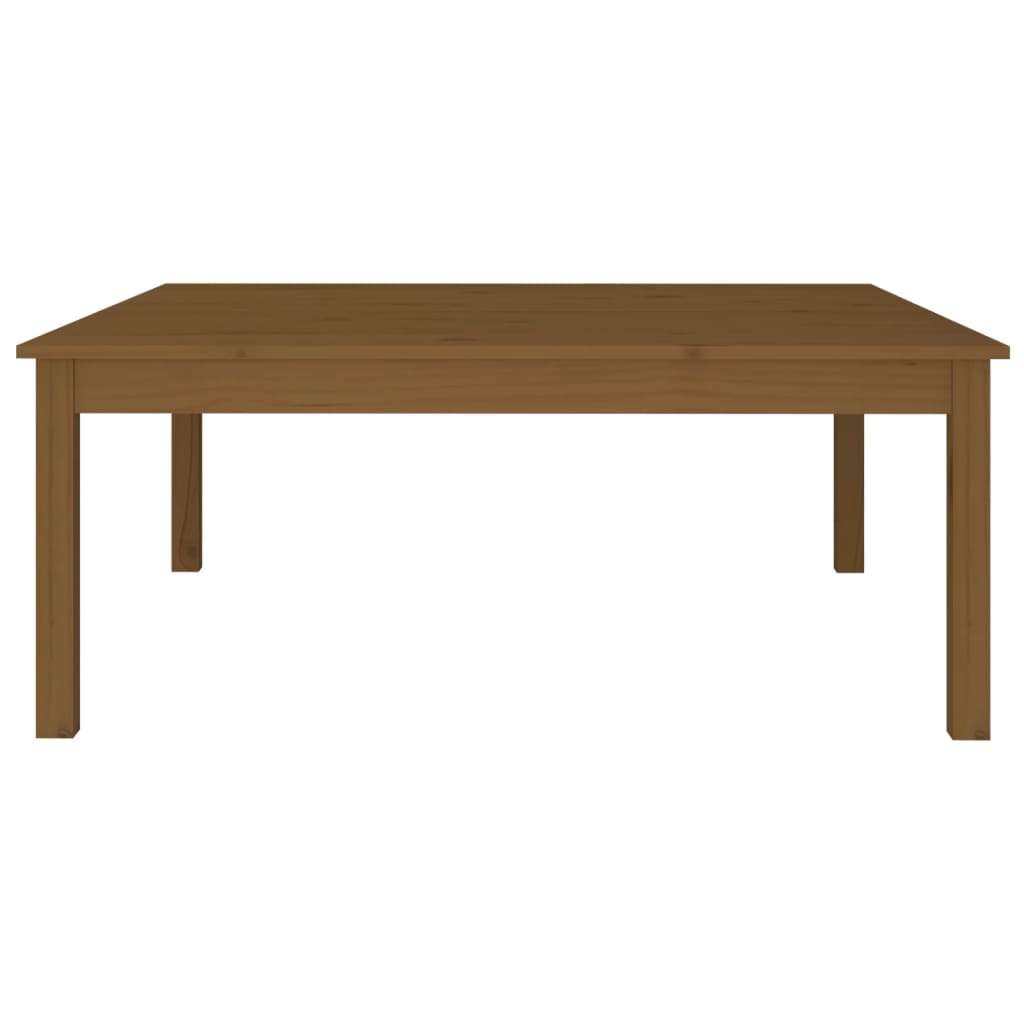 Salongbord Sofabord Tre heltre furu Honningbrun 100x100x40 cm