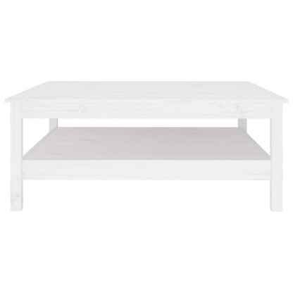 Salongbord Sofabord Hvit 100x100x40 cm heltre furu