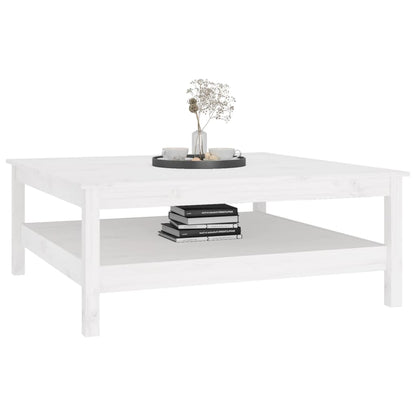 Salongbord Sofabord Hvit 100x100x40 cm heltre furu