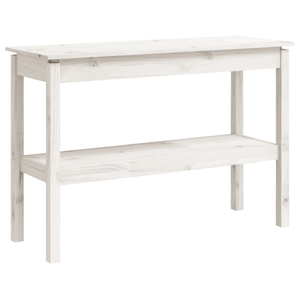 Avlastningsbord konsollbord Hvit 110x40x75 cm heltre furu